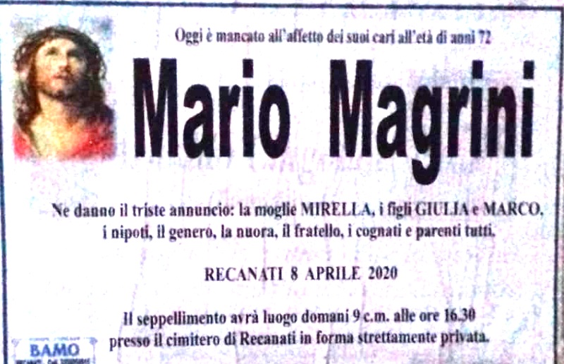 necrologio Mario Magrini
