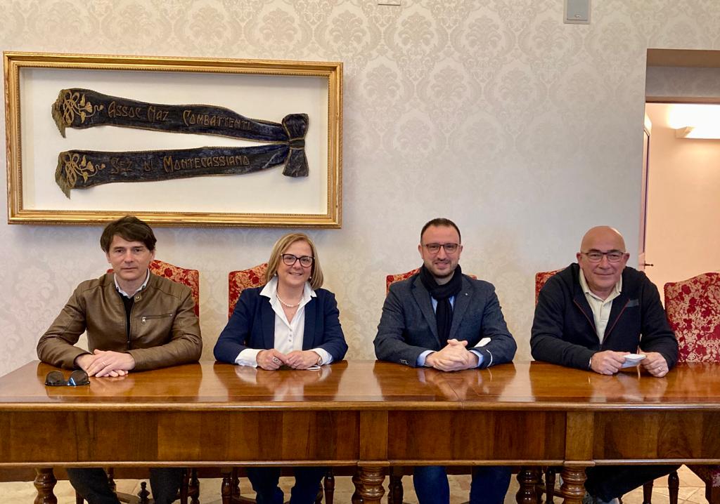 da sx i sindaci Mariano Calamita (Appignano), Angela Barbieri (Montefano), Leonardo Catena (Montecassiano), Rolando Pecora (Montelupone)