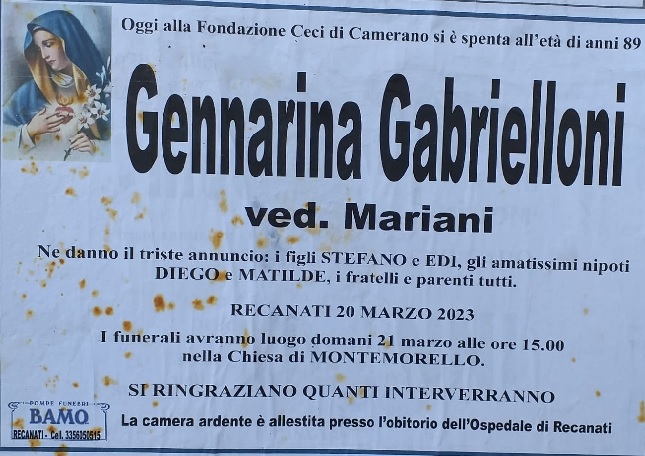 Gennarina Gabrielloni ved Mariani